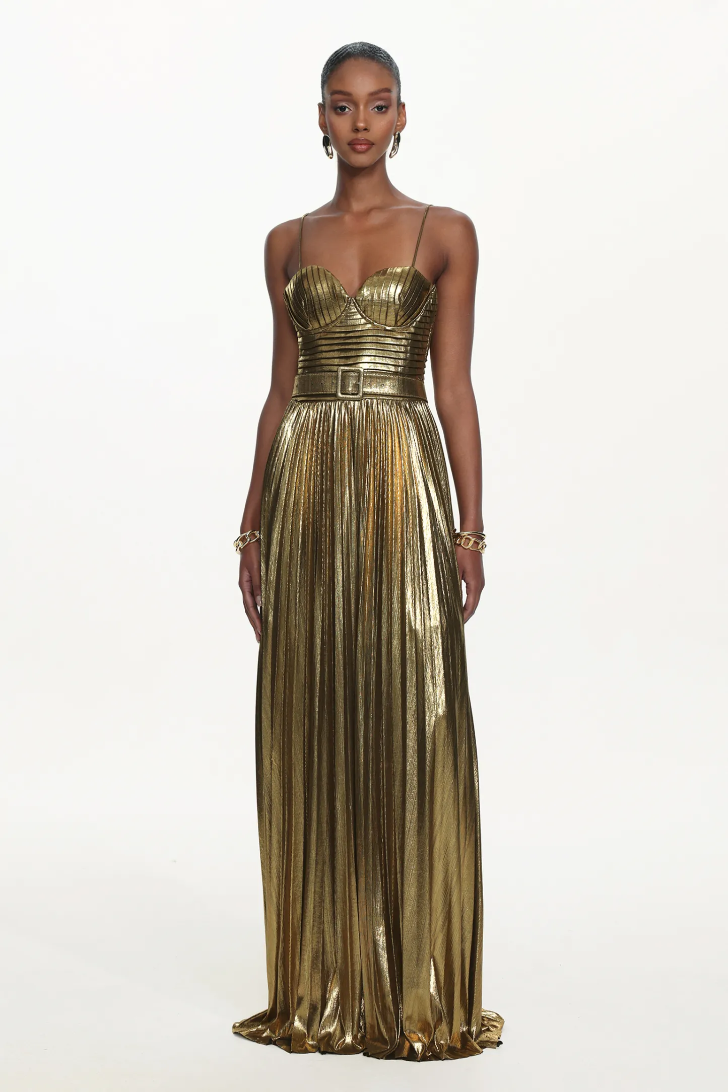 The Liquid Gold Plissé Gown – The Noir Edits