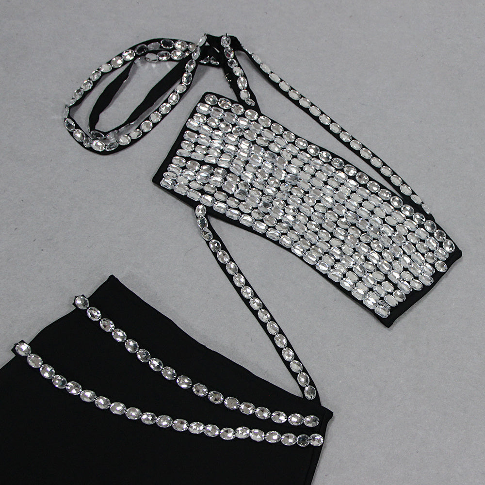 The Aphrodite Pearl-Embellished Cut-Out Gown