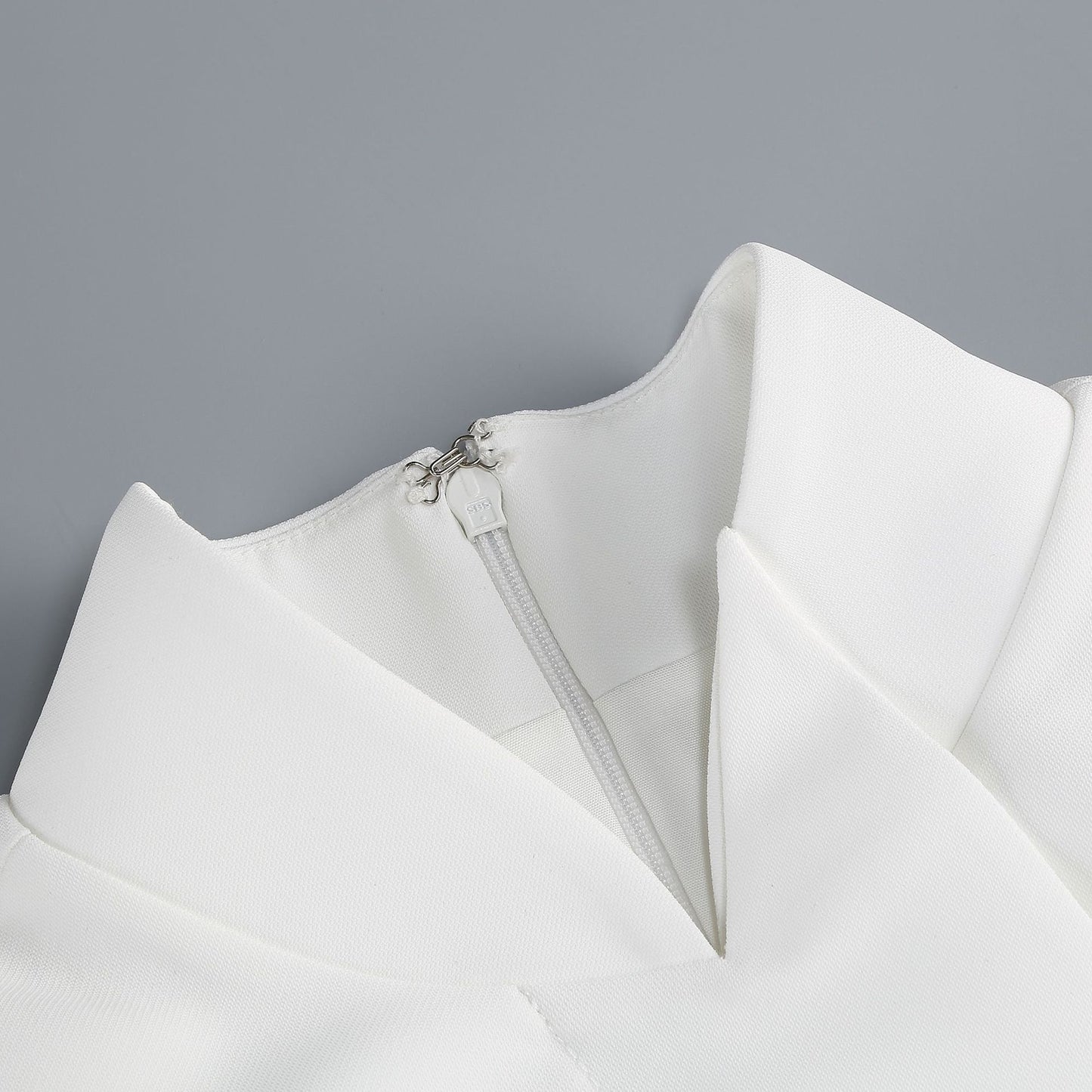 Architectural Crossover Tailored Mini Dress - Pristine White