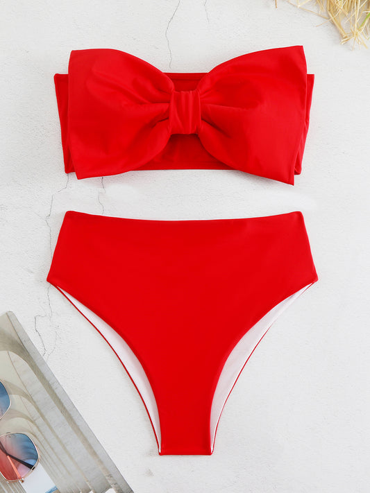 Red bow bikini