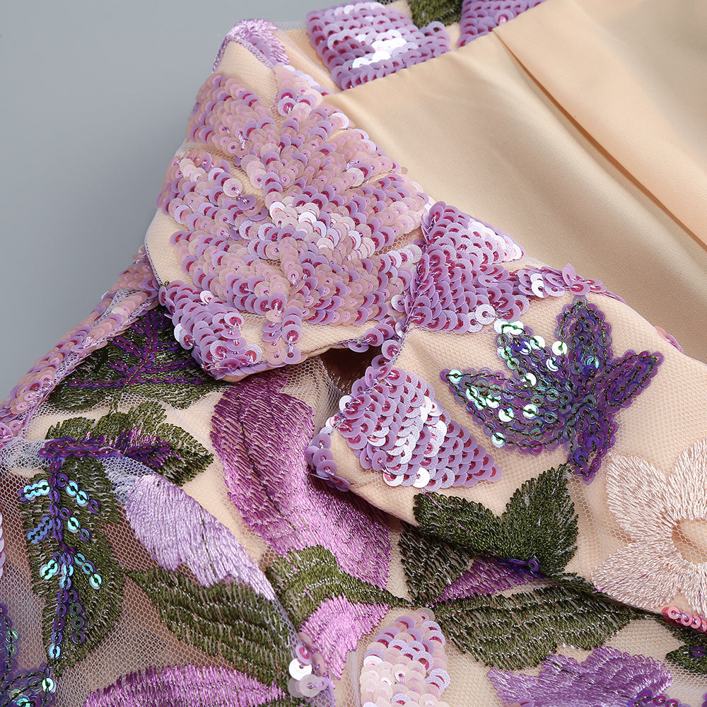 Lavender Bloom Sequin Co-Ord Set
