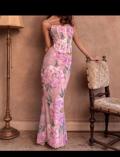Grand Atelier Floral Pillar Dress"