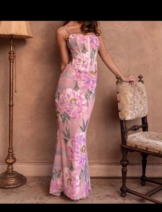 Grand Atelier Floral Pillar Dress"
