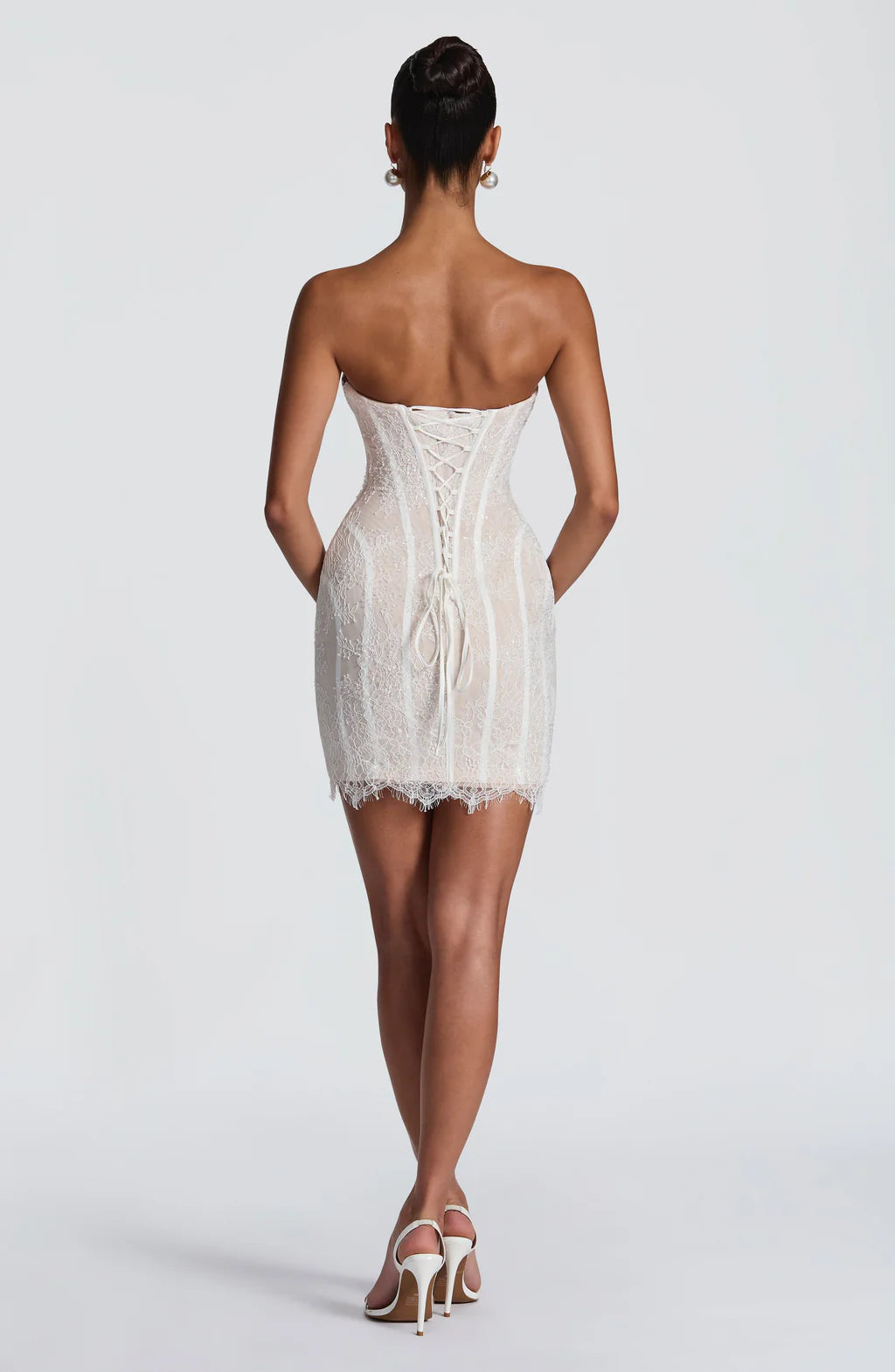 Crystal Corset Lace Mini Dress