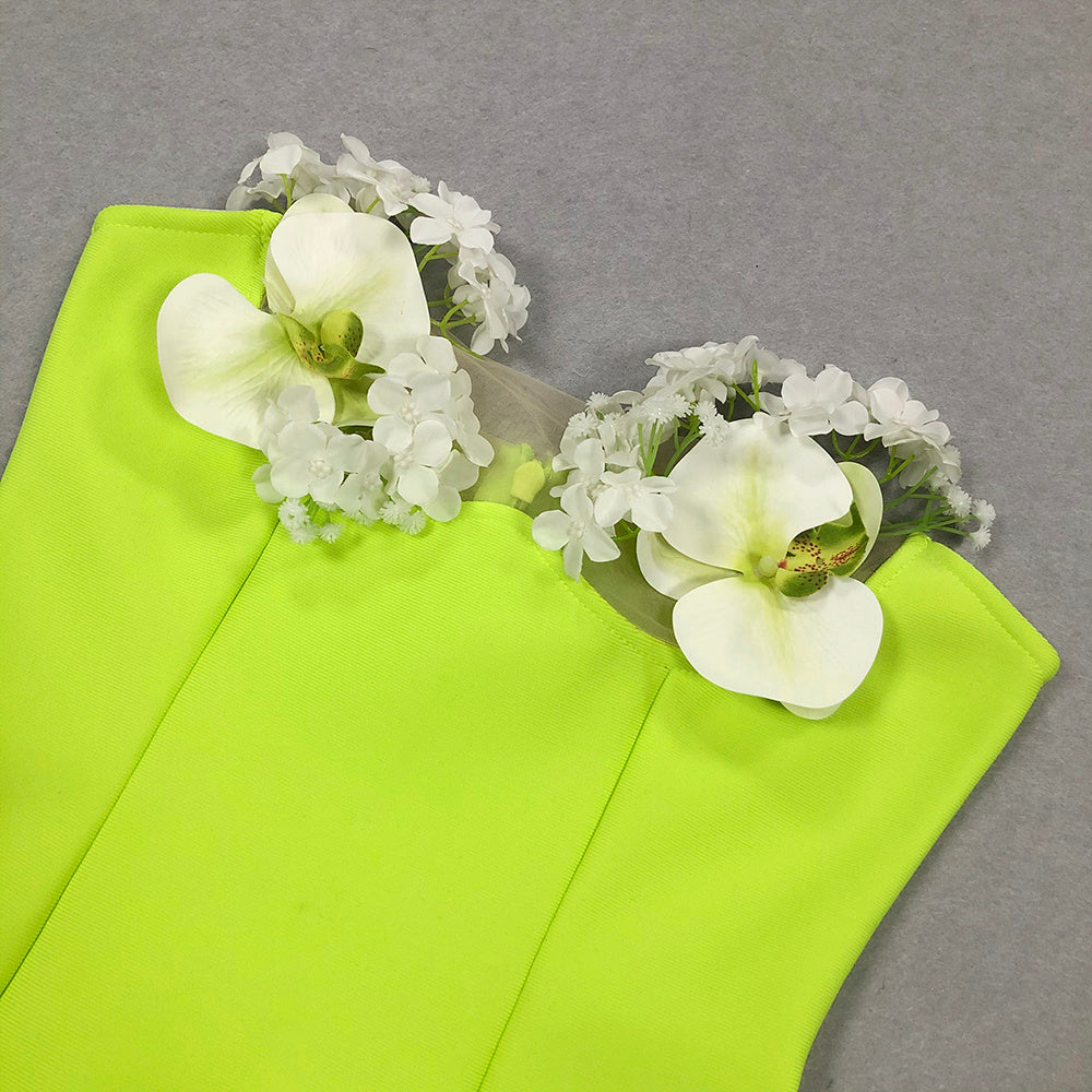 The Electric Lime Gardenia Dress