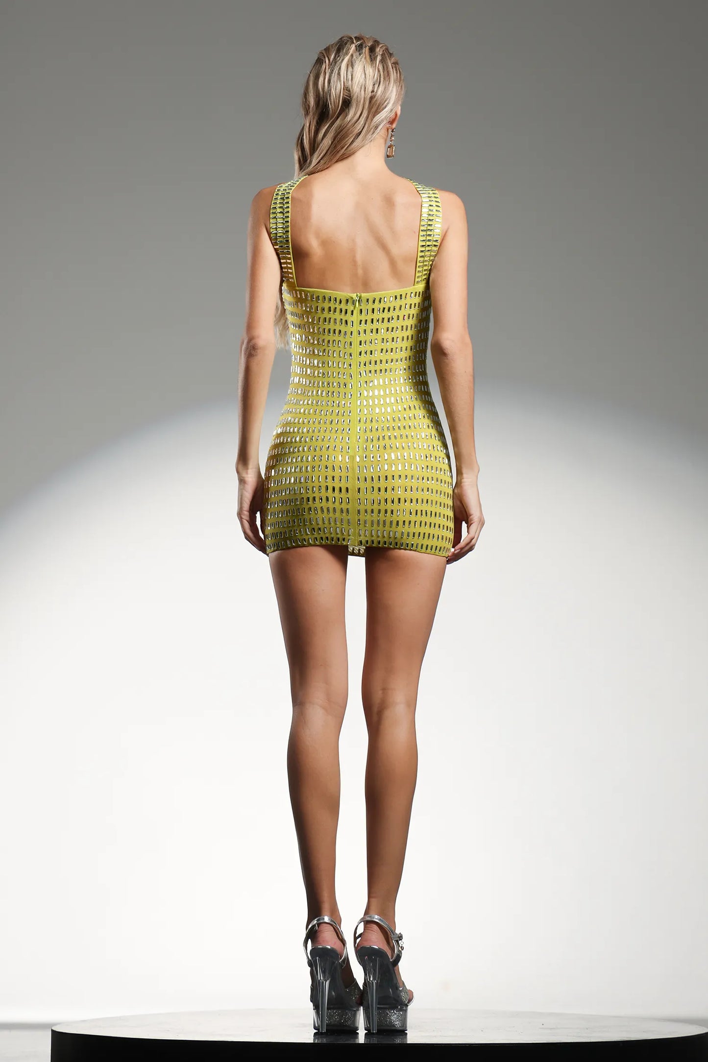 Mindi Halter Sleeveless Diamond Mini Dress