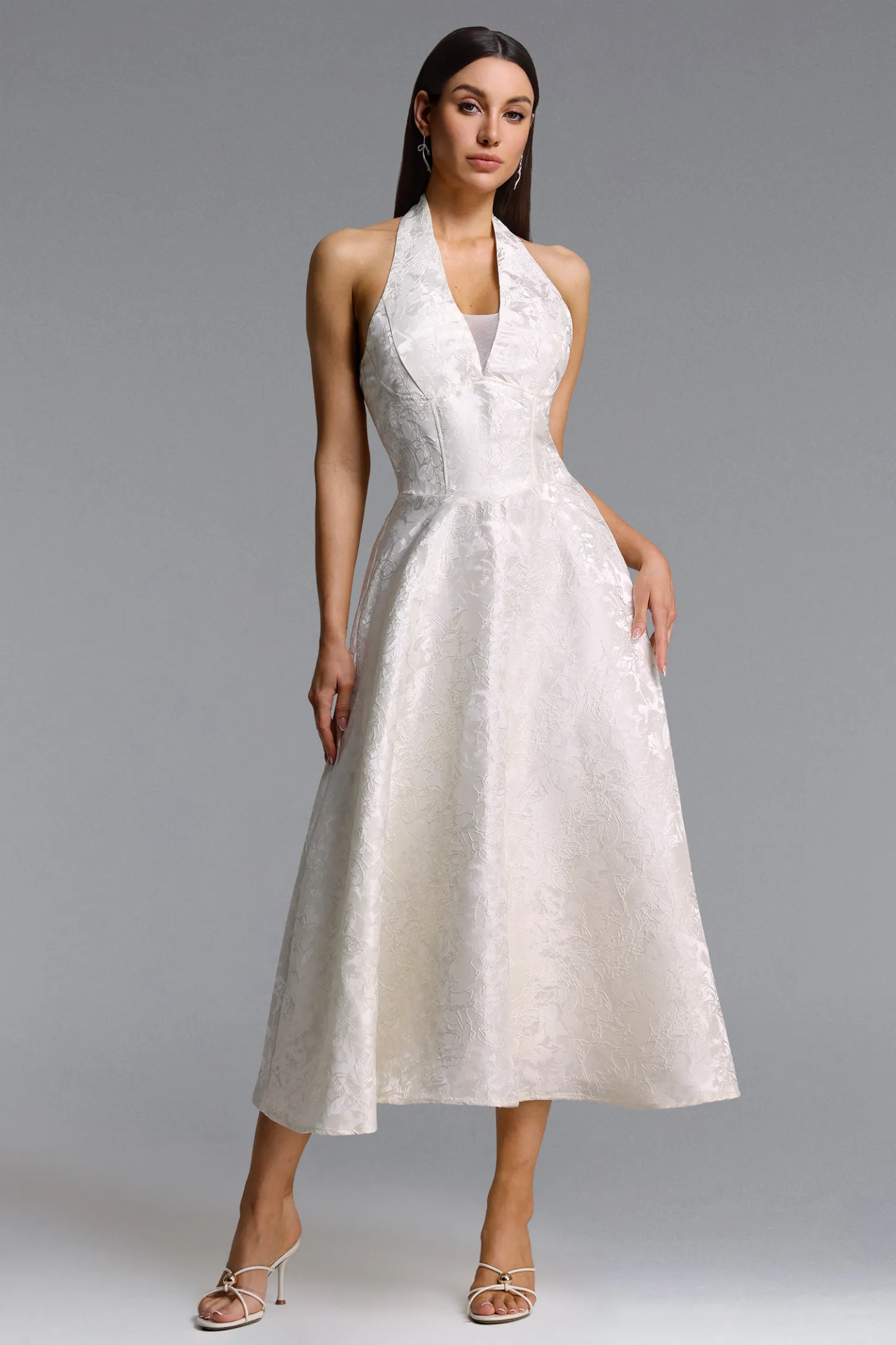 The Pearl Halter A-Line Midi