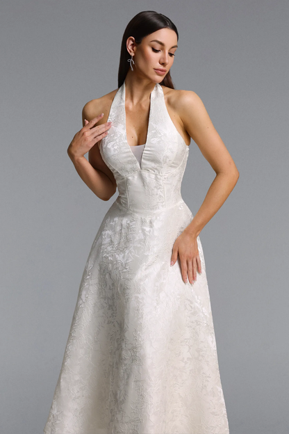 The Pearl Halter A-Line Midi