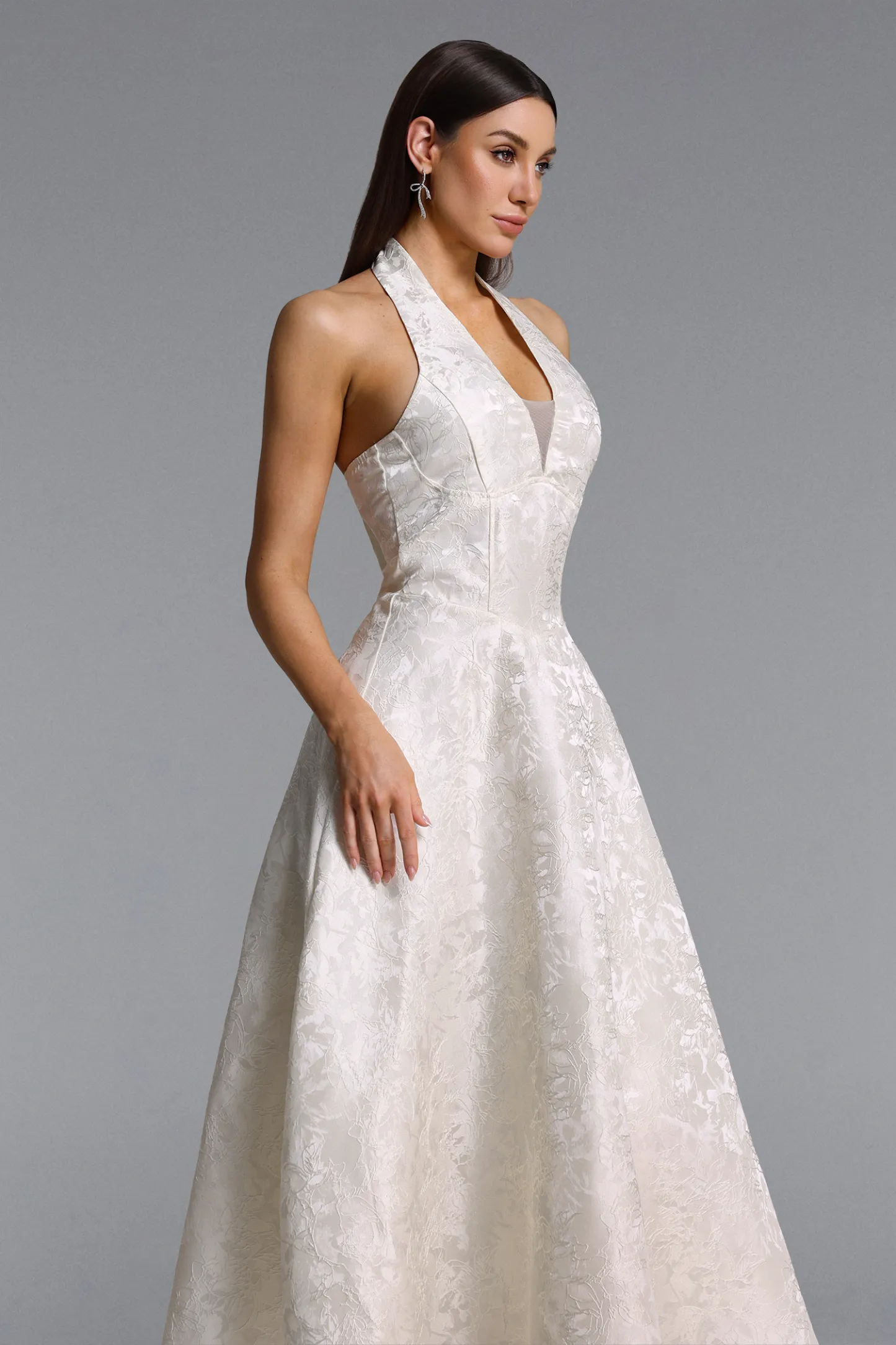 The Pearl Halter A-Line Midi