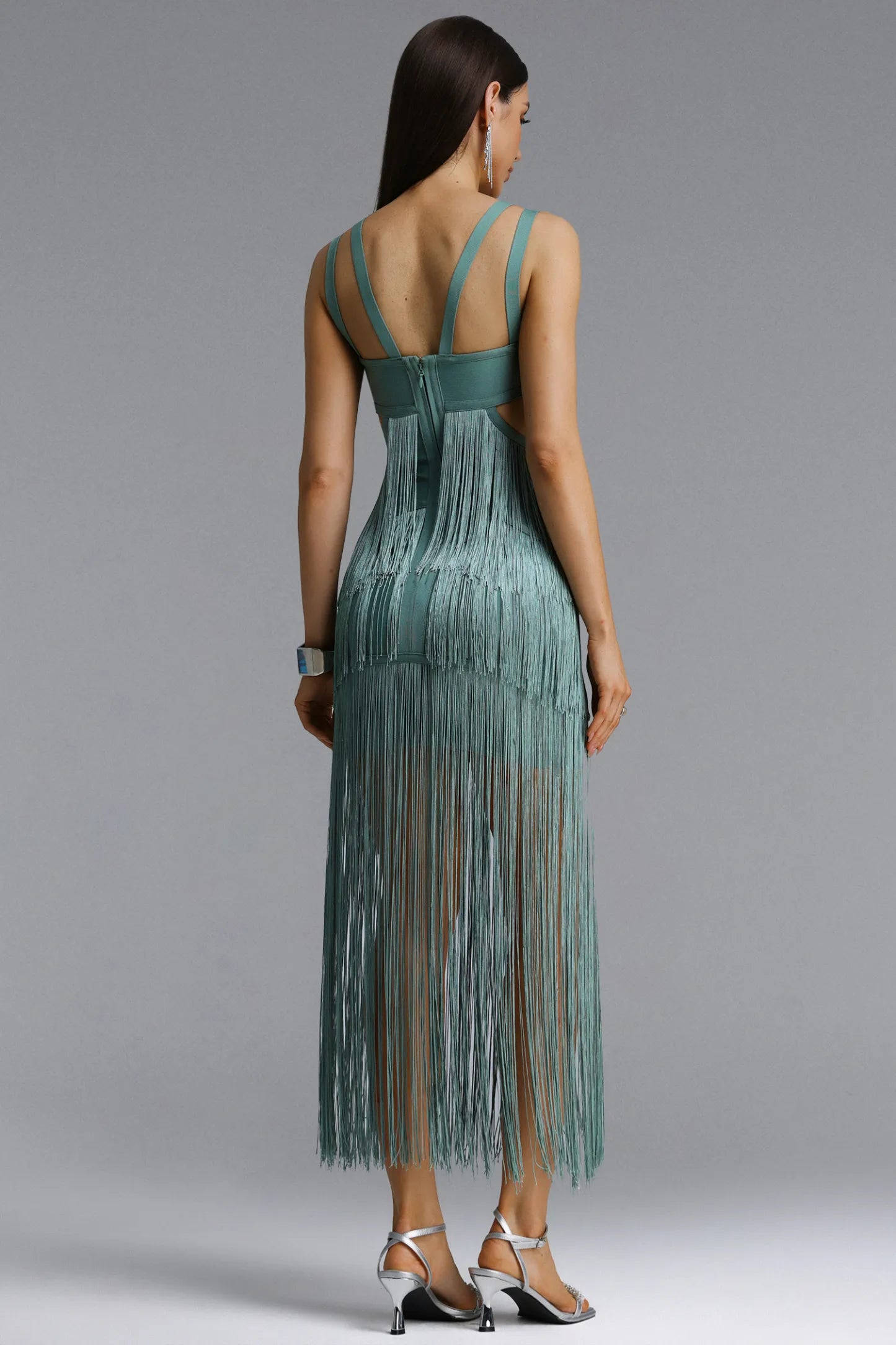 Crystal & Jewel Embellished Sweetheart Maxi Gown - Sky Blue (Copy)