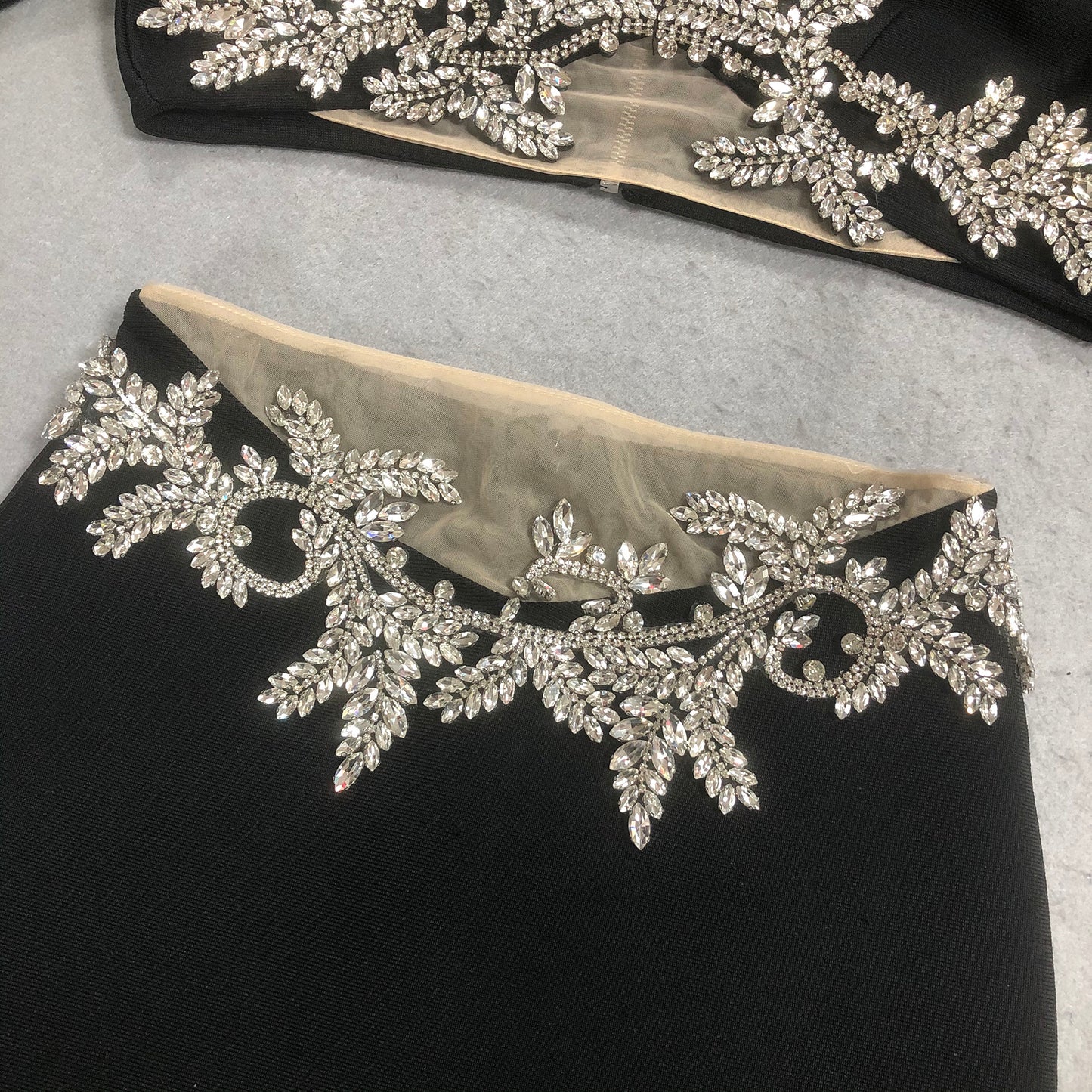Regal Midnight Two-Piece Gala Gown