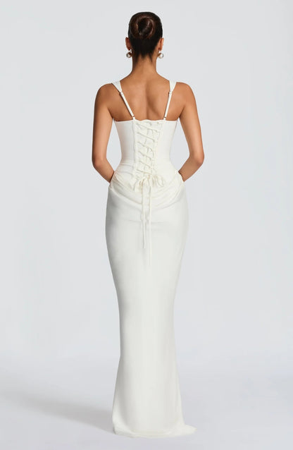 Opulent Satin Curve-Hugging Gown