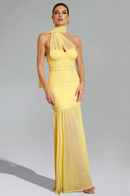 The Solstice Gilded Mesh Gown