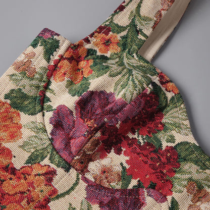 Romantic Floral Brocade Peplum Column Dress
