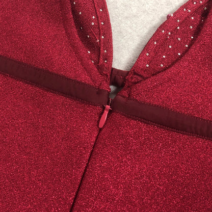 The Crimson Pearl Column Gown