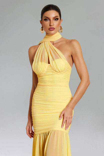 The Solstice Gilded Mesh Gown
