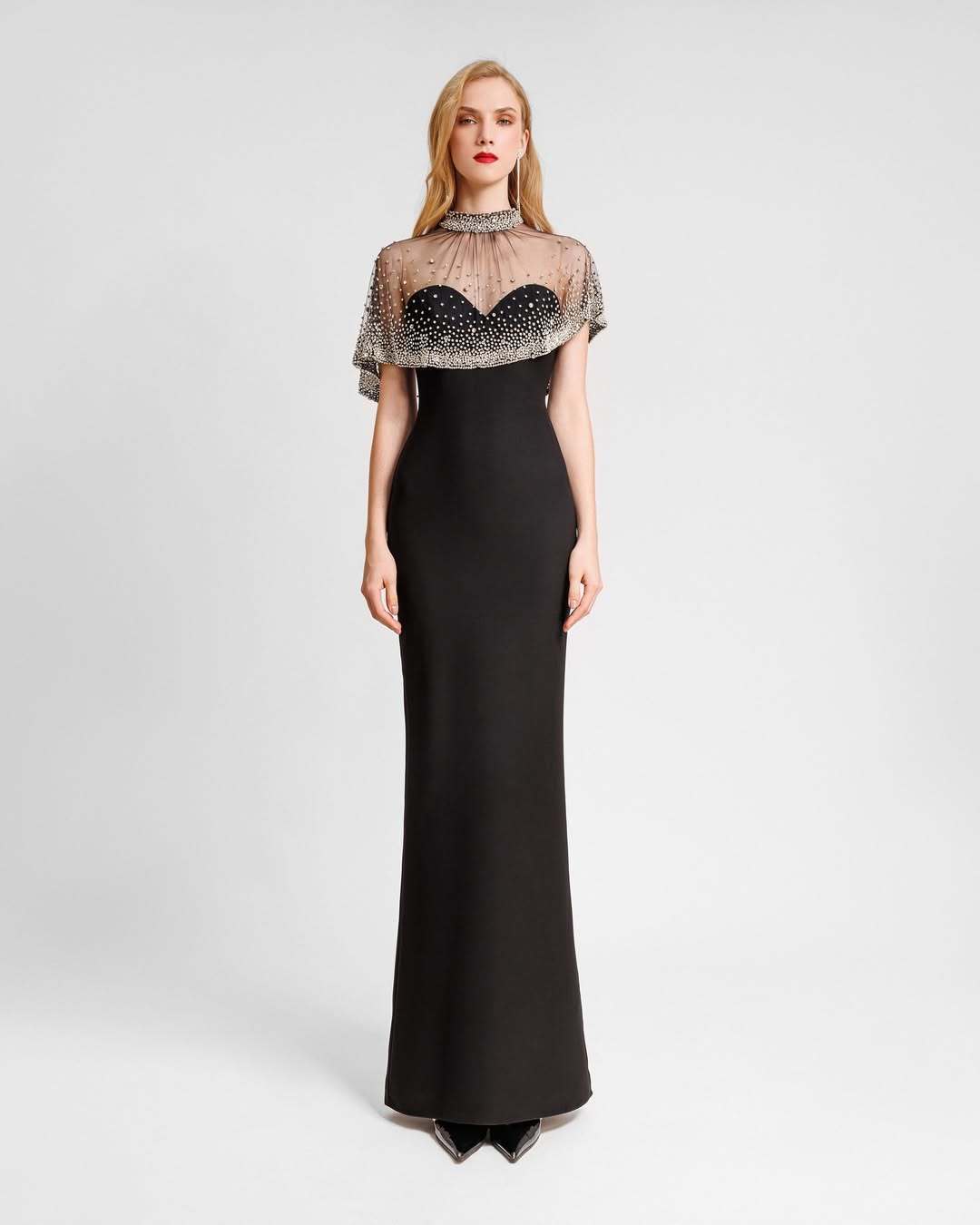 The Embroidered Column Gown