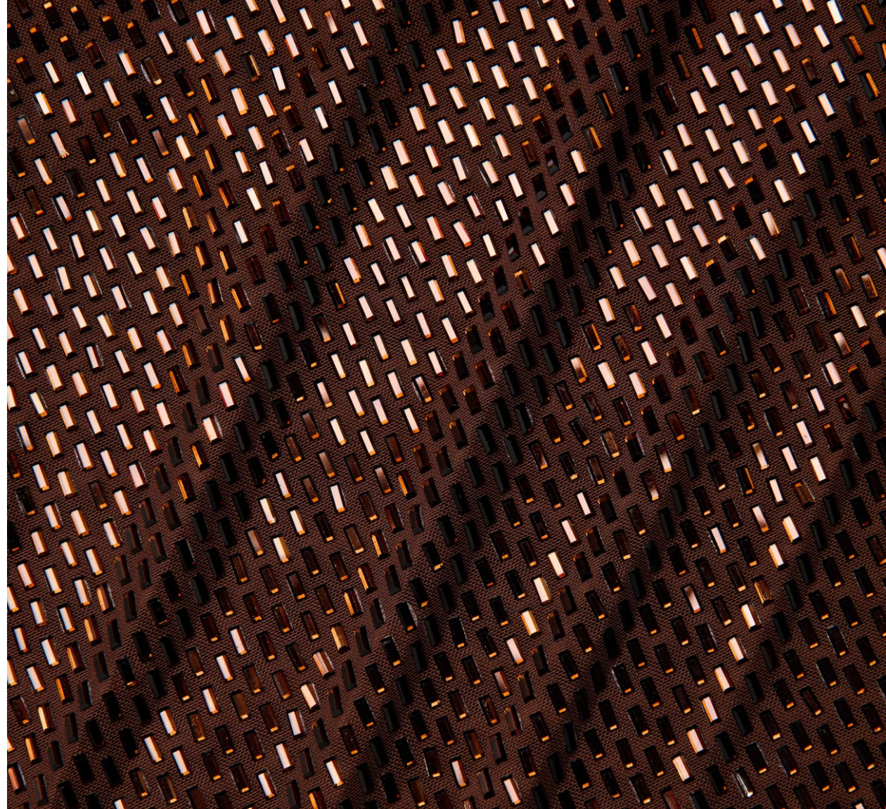 Metallic Bronze Cowl Neck Column Gown