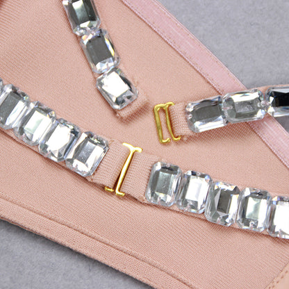 Radiant Crystal-Encrusted Statement Bralette & Choker Set