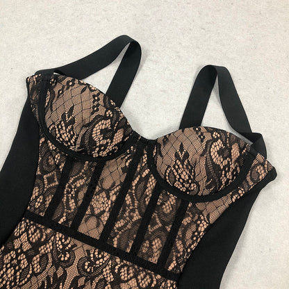 The Midnight Lace Bustier Dress