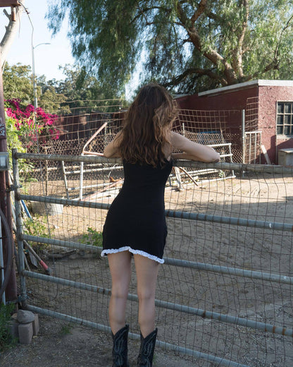 Love heart black dress