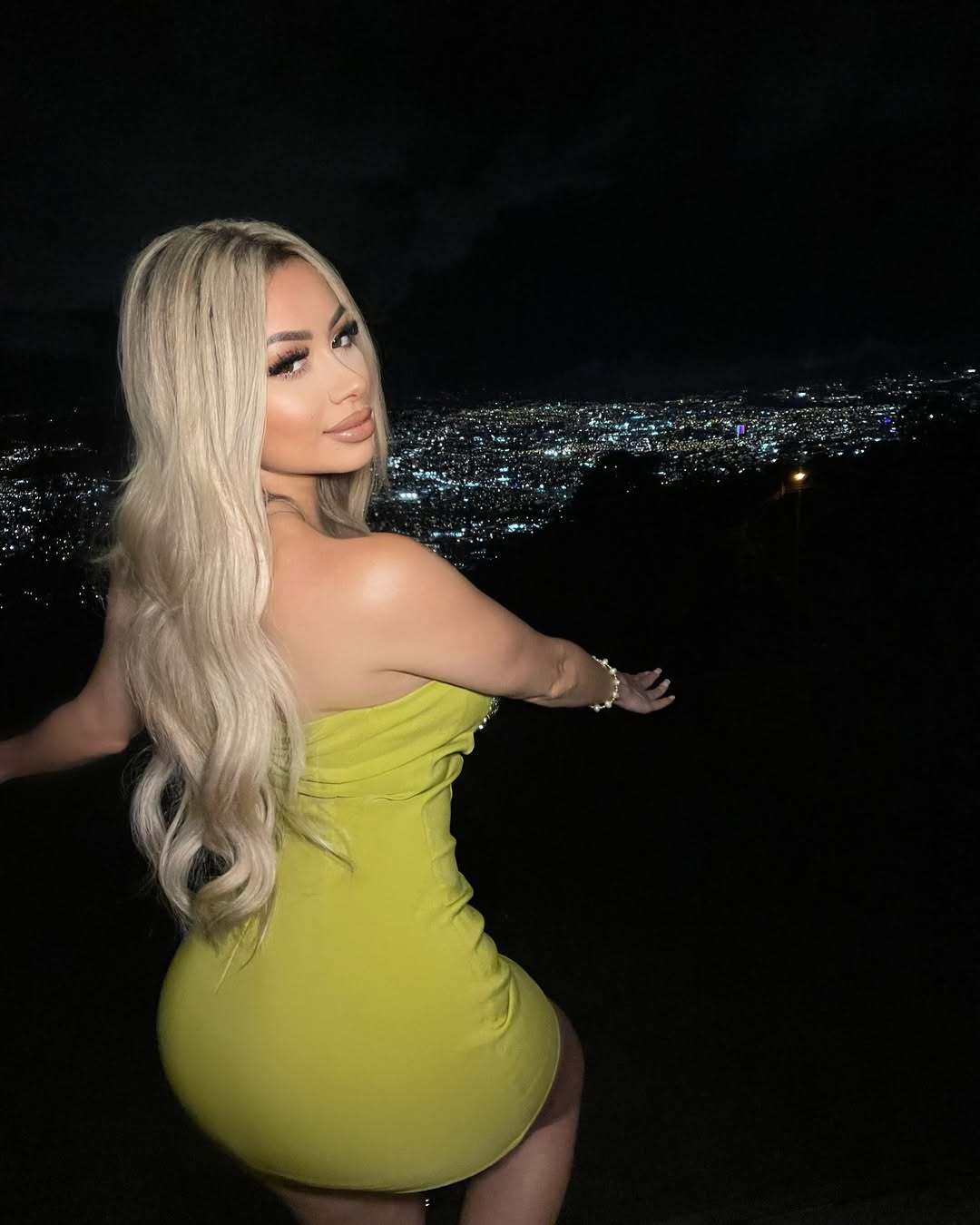 Lime Light Jeweled Cutout Mini Dress