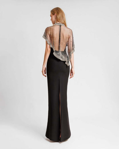 The Embroidered Column Gown
