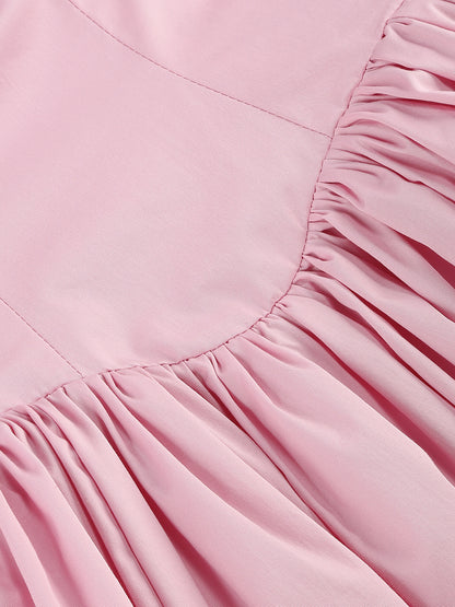 Pink Corset Bubble Hem Mini Dress