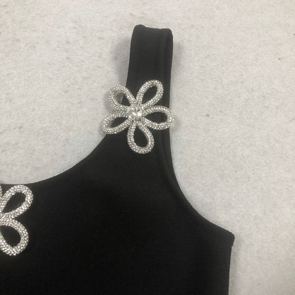 Obsidian Petals Evening Gown