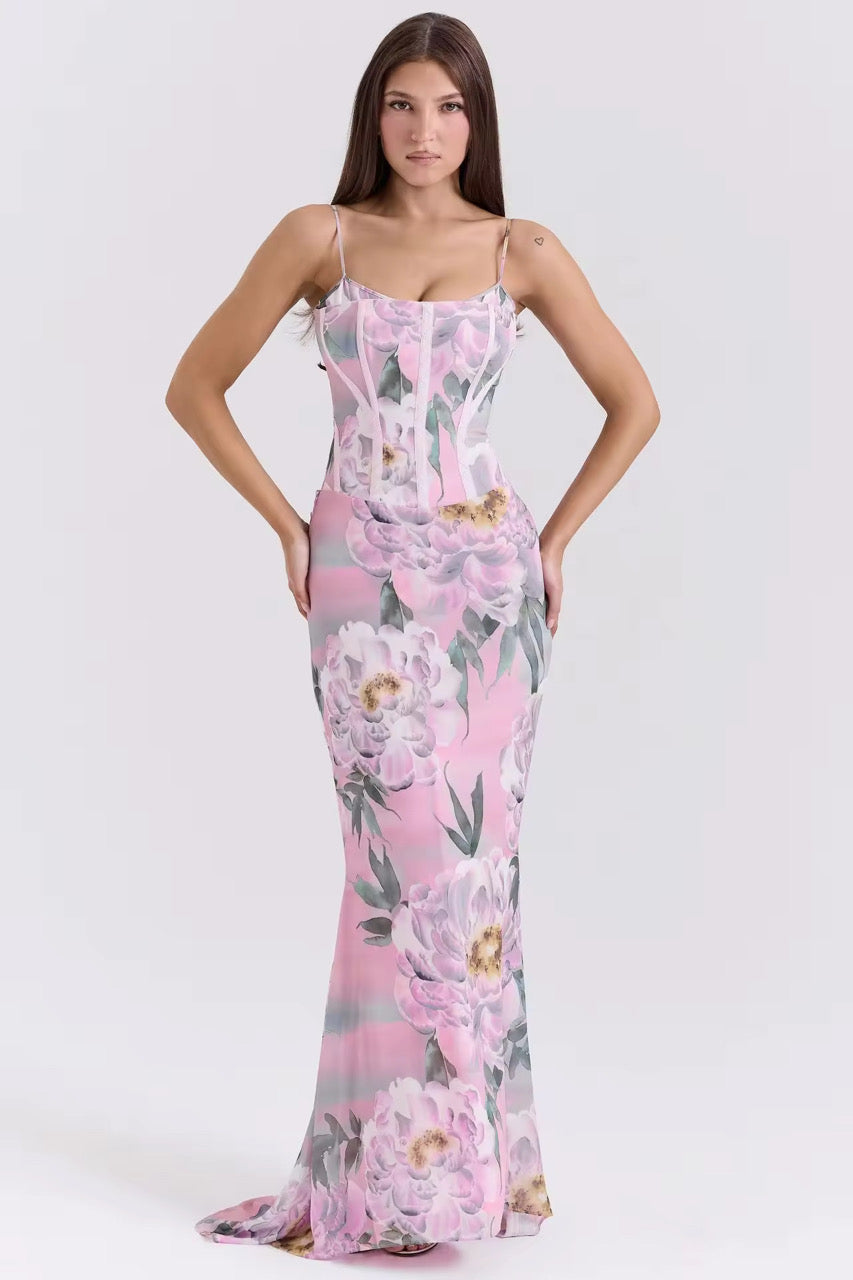 Grand Atelier Floral Pillar Dress"