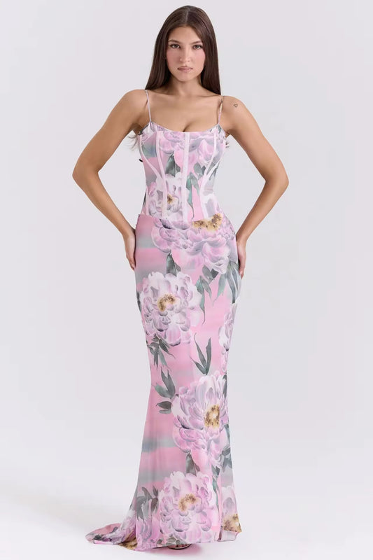 Grand Atelier Floral Pillar Dress"