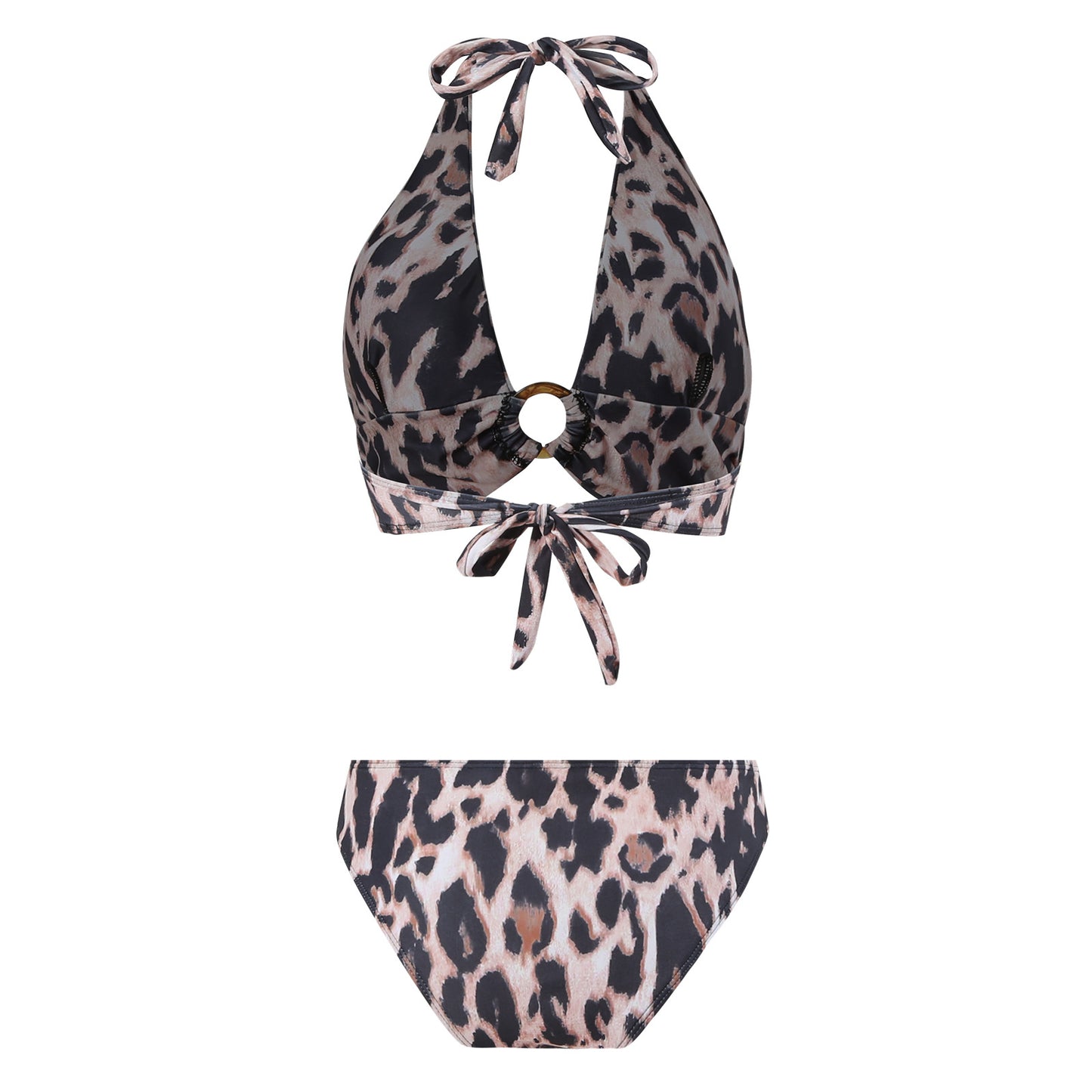 Lepord print bikini with sarong