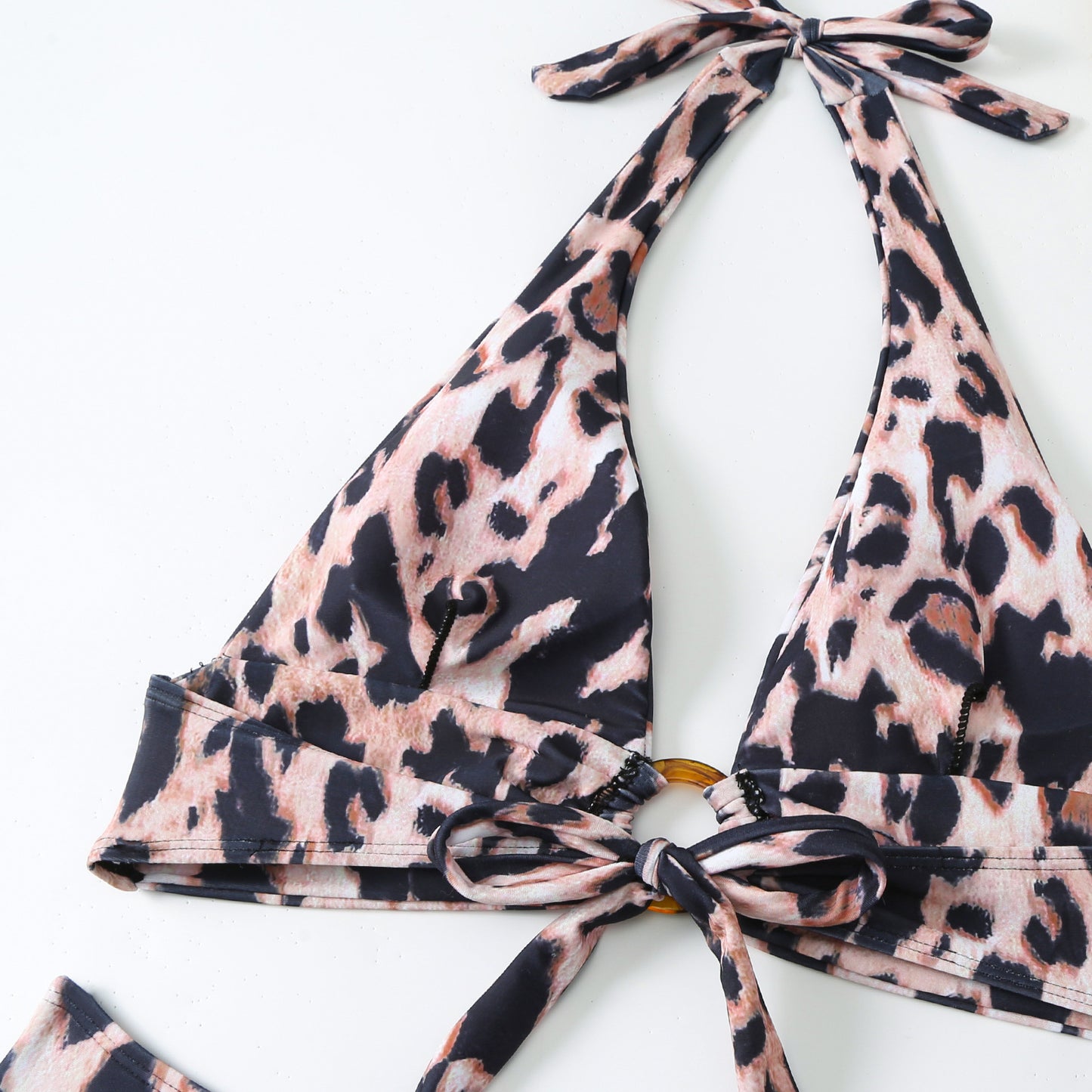 Lepord print bikini with sarong