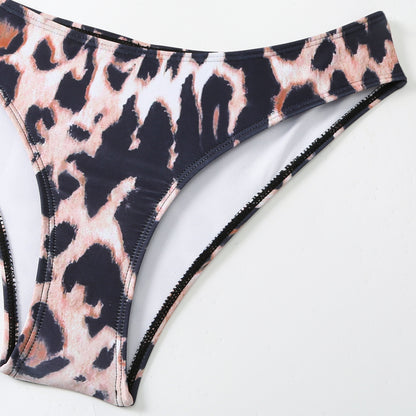 Lepord print bikini with sarong