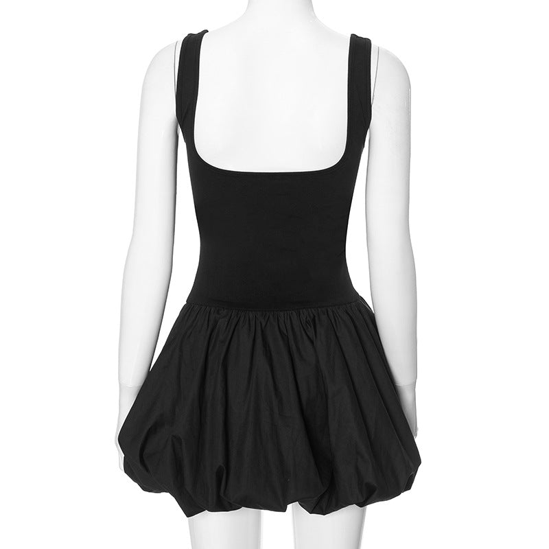 Black bowl short dress