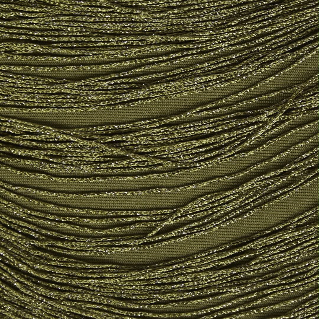Olive Metallic Draped Top and Satin Maxi Skirt Set