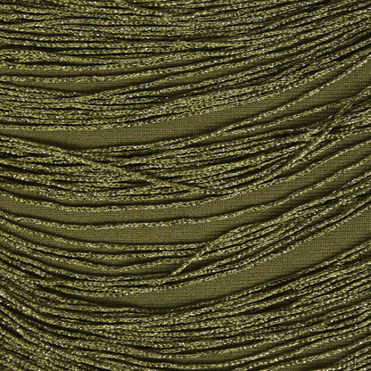 Olive Metallic Draped Top and Satin Maxi Skirt Set