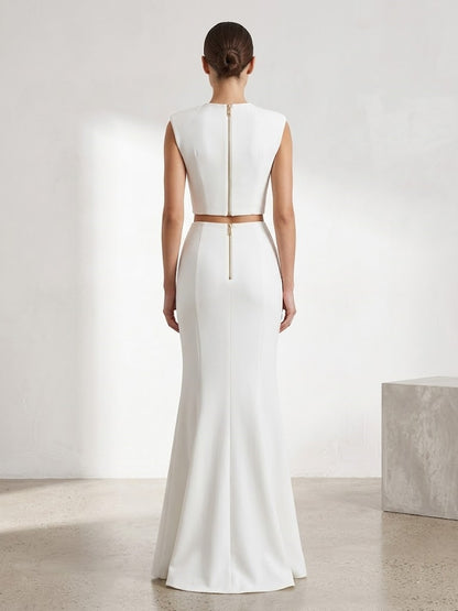 Celestial Crystal Embellished Two-Piece Gown