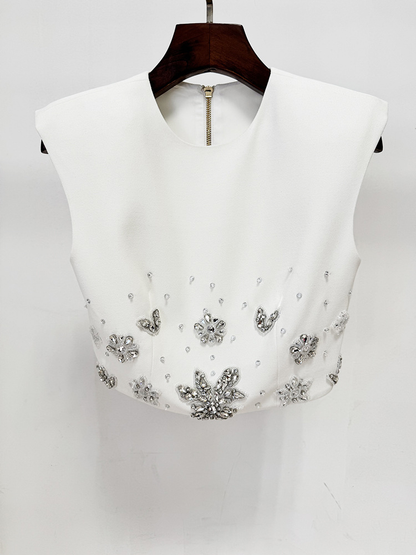 Celestial Crystal Embellished Two-Piece Gown