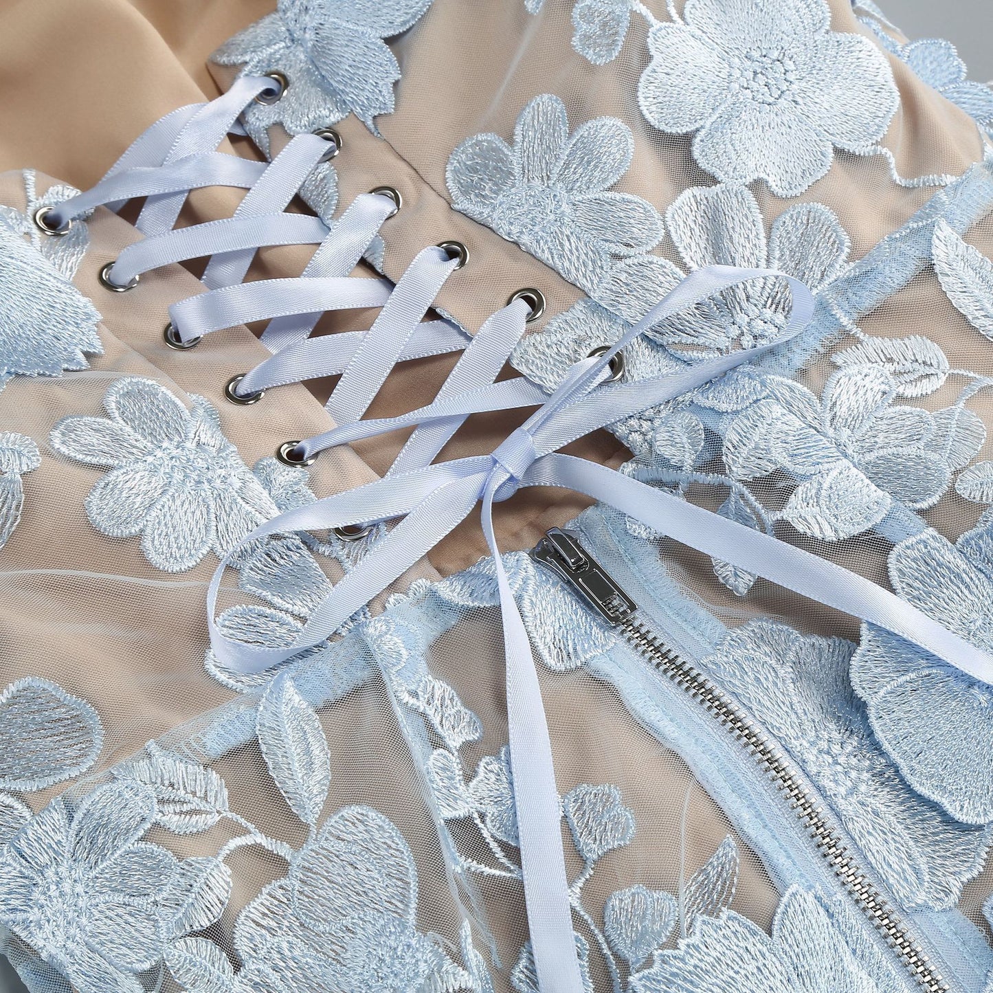 Ethereal Bloom Strapless Mini