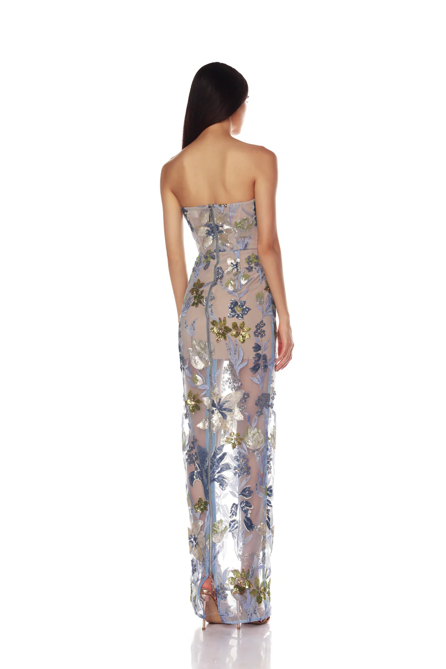 The Gilded Petal sheer Gown