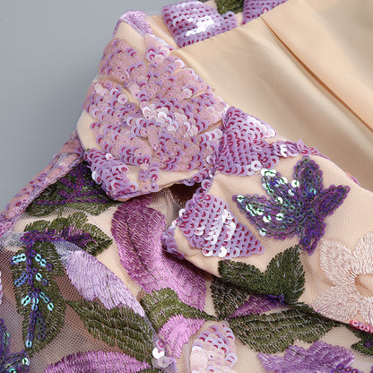 Lavender Bloom Sequin Co-Ord Set