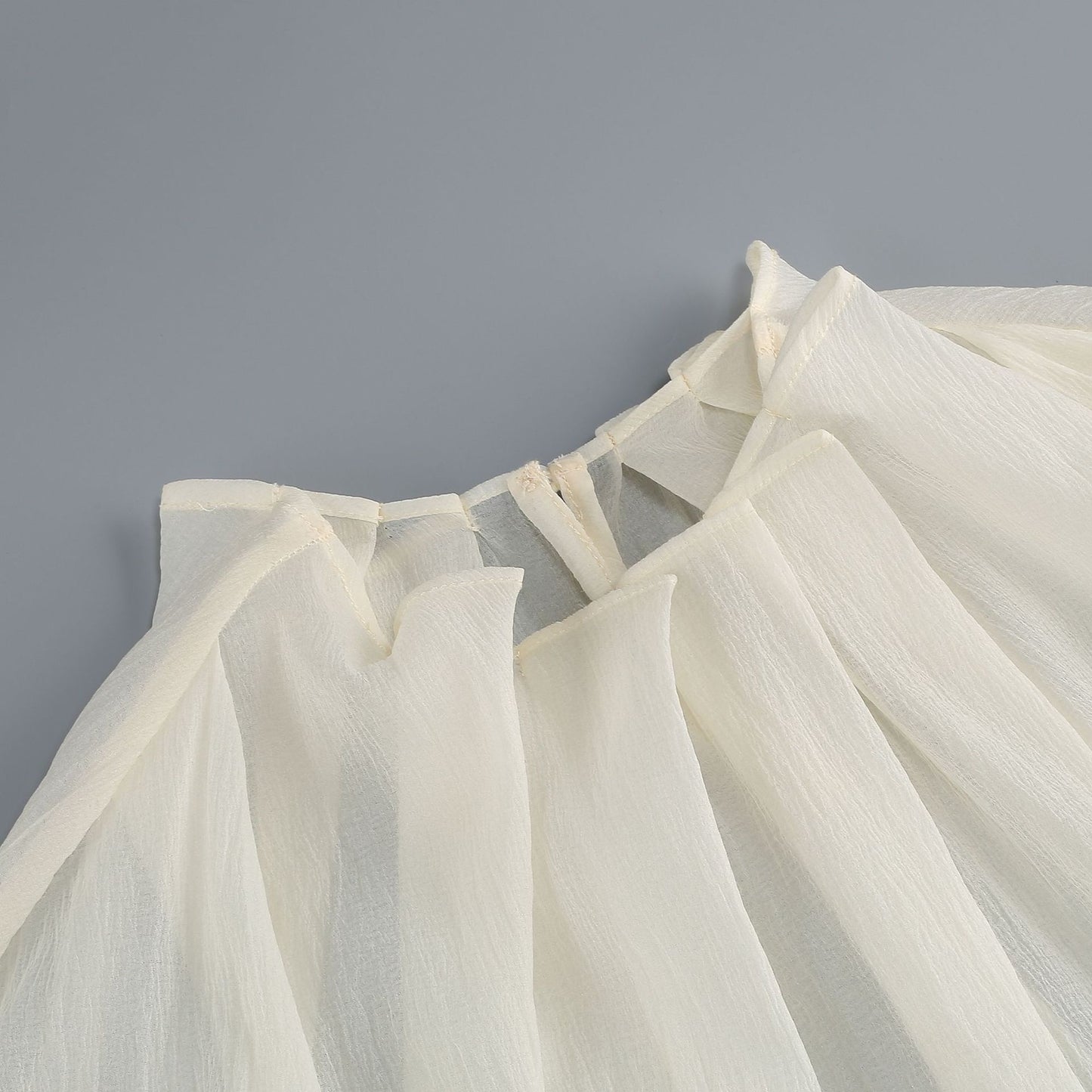 Vintage-Inspired Lace Peplum Skirt Set - Ivory