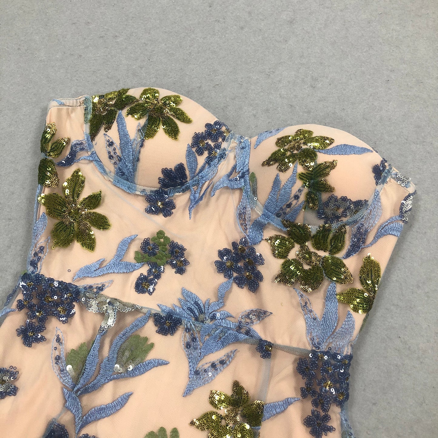 The Gilded Petal sheer Gown