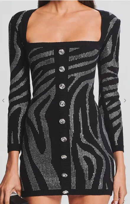 Architectural Peplum Mini Dress