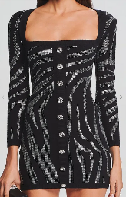 Architectural Peplum Mini Dress