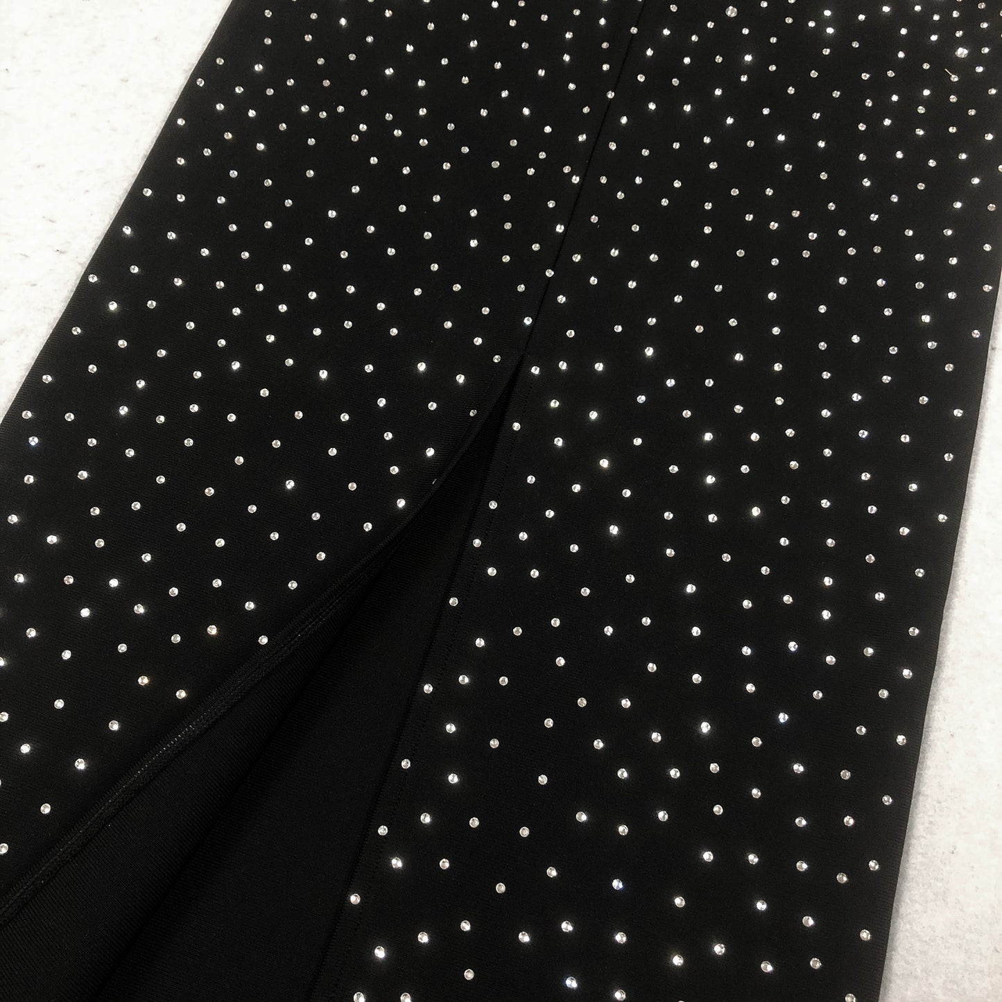 Midnight Stardust Crystal Embellished Velvet Gown