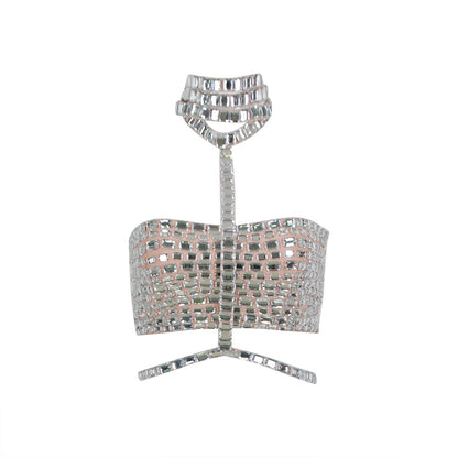 Radiant Crystal-Encrusted Statement Bralette & Choker Set