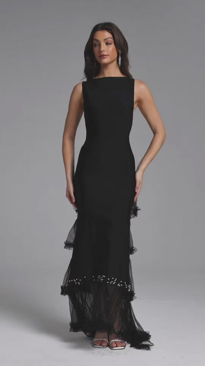 The Midnight Tulle Mermaid Gown